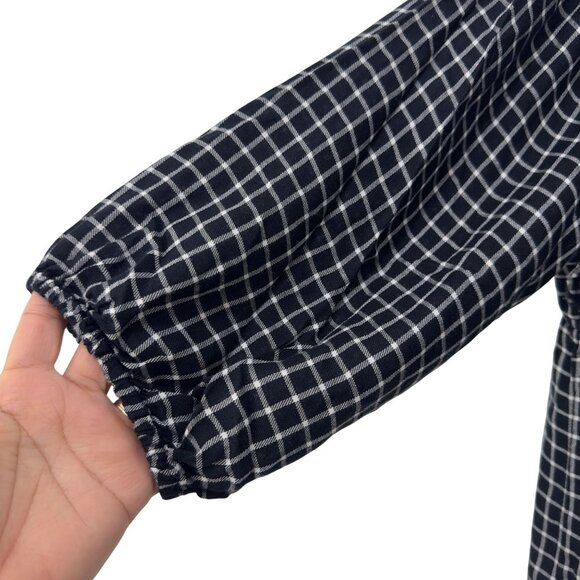 Isabel Maternity Ingrid & Isabel Black & White Checkered Top Blouse SZ XXL - Picture 9 of 13